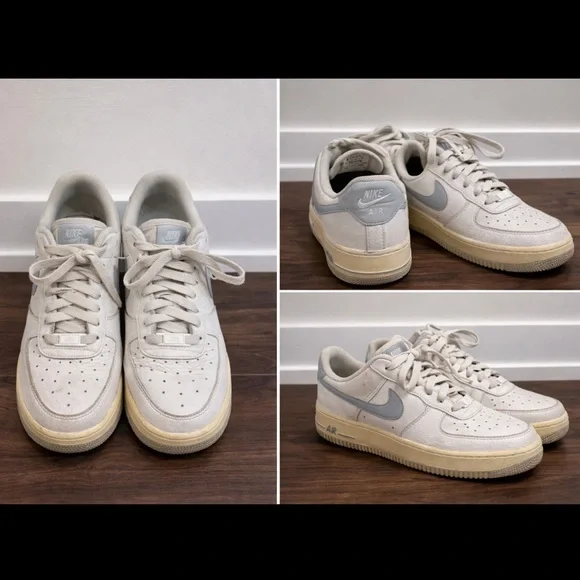 Nike Air Force 1 (Blue/White/Beige) - Picture 2 of 2